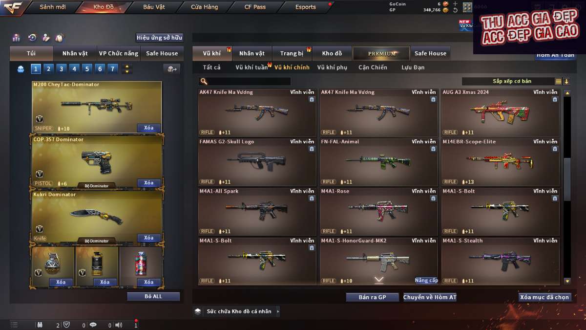 shop acc cf uy tin gia re